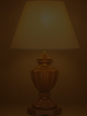 Elegant wooden table lamp with a beige fabric shade, showcased against a warm brown background — perfect for luxury interiors, classic decor, and handcrafted lighting collections