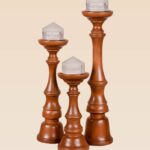 wooden candle holders model 821 – decorative pillar candle stand