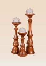 wooden candle holders model 821 – decorative pillar candle stand