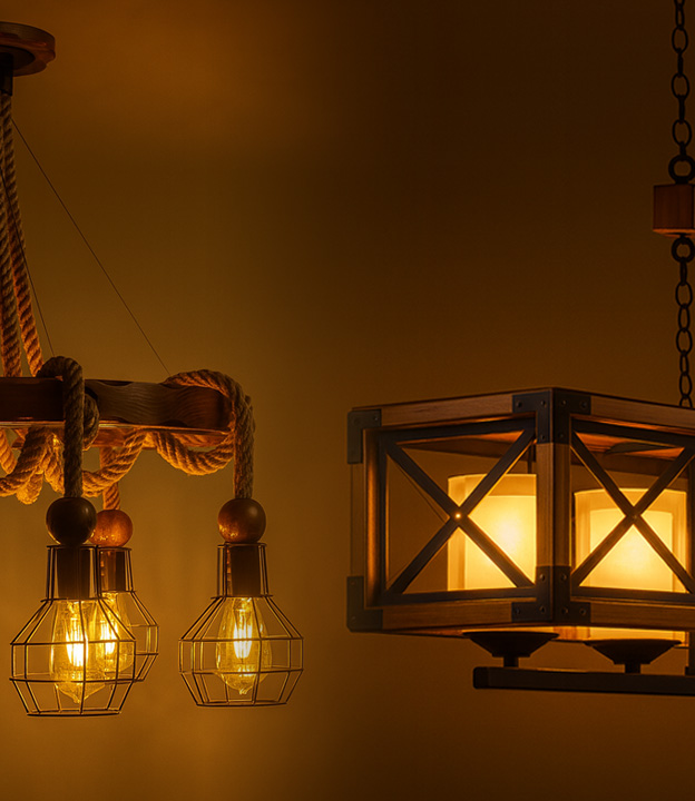 rustic vs modern wooden lighting comparison