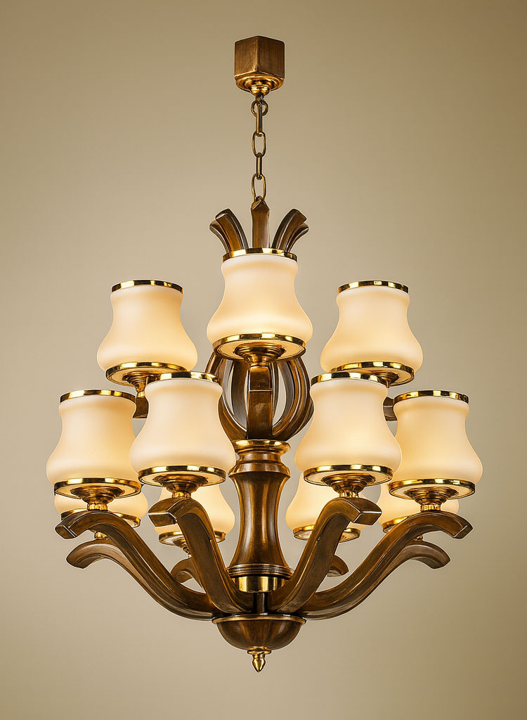 Safe cleaning process for wooden chandelier maintenance and long-term care