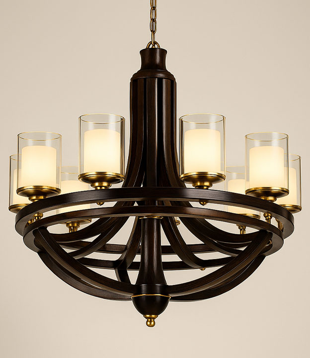 Using LED bulbs to protect wooden lighting fixtures from heat damage