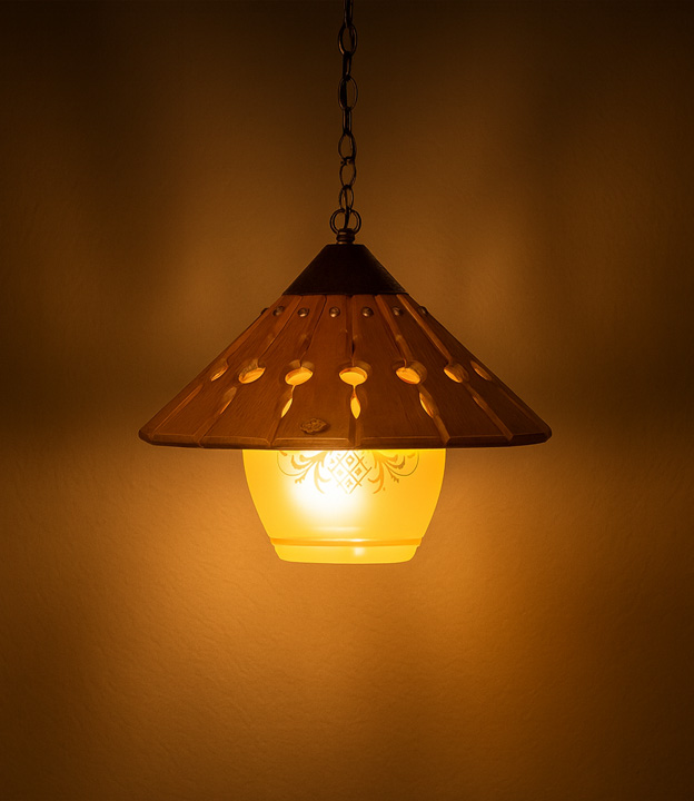 wooden lighting Japandi interiors pendant