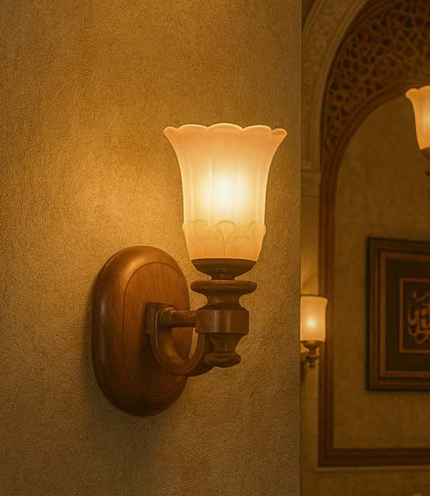 rustic wooden wall sconces enhancing home décor