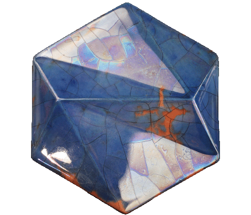 blue hex decorative multi-layer multi color tiles