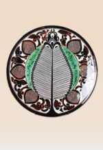 Handcrafted ceramic decorative dish suitable for wall or tabletop display