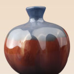 Pomegranate ceramic art gloss finished as a sculptural decorative object
