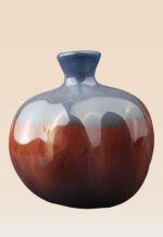 Pomegranate ceramic art gloss finished as a sculptural decorative object