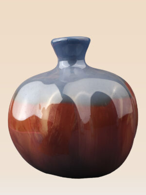 Pomegranate ceramic art gloss finished as a sculptural decorative object