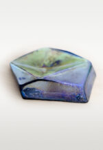 blue green facet hex tile handcrafted ceramic side view checkmark trading Dubai