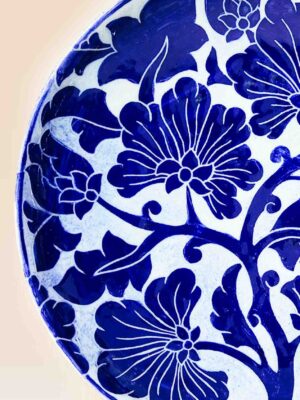 decorative ceramic dish mixed coloring style close up