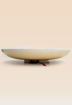 decorative ceramic dish mixed coloring style side view