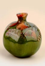 Handmade patina ceramic pomegranate décor for elegant interior styling